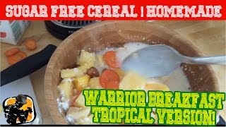 Sugar Free Cereal Recipe  Bluesmans Warrior Breakfast Tropical Version [upl. by Adabel]