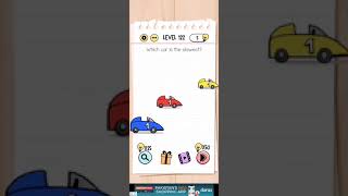 Brain test Level 122 which car is slowest Walkthrough [upl. by Fayre]