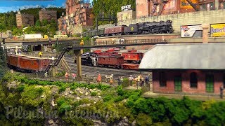 One of the finest and most famous model railroad layouts in the United States in HO scale [upl. by Larissa402]