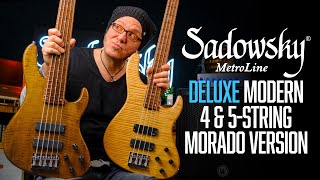 NEW SADOWSKY MetroLine DELUXE 24Fret Modern 4 amp 5String  Morado Fingerboard  Demo [upl. by Darnell]