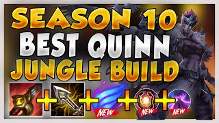 RANK 1 QUINN BEST JUNGLE BUILD FOR SEASON 10 QUINNS BEST JUNGLE META EVER  League of Legends [upl. by Taggart]