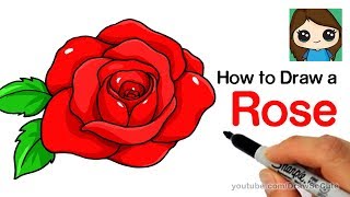 How to Draw a Rose step by step Easy [upl. by Mcarthur]