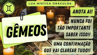 GÊMEOS♊️ tarot 🔥ANOTA AI🔥NUNCA FOI TÃO IMPORTANTE SABER ISSO UMA CONFIRMAÇÃO [upl. by Hauhsoj]