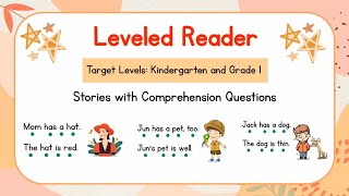 Reading for Kindergarten and Grade 1  Leveled Reader 2  Reading Comprehension [upl. by Sairu]