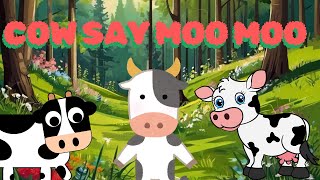 Funny Cow Dancecow song tiny totstoddler learningfun for kidskindergarten learning video [upl. by La Verne]