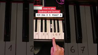 Sadness and Sorrow easy piano tutorial shorts [upl. by Sackville]