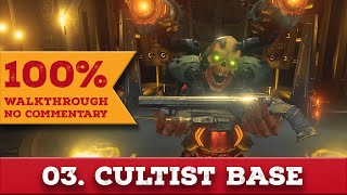 Doom Eternal 100 Walkthrough Nightmare No Commentary 03 CULTIST BASE [upl. by Htehpaj]