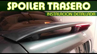 Como Instalar Spoiler Aleron Trasero con luz LED de Freno 🏎 [upl. by Alleinnad]