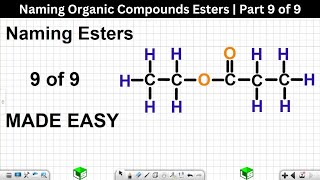 Grade 12 Organic Chemistry Naming Organic Compounds Esters  Part 9 of 9 [upl. by Anirba]