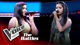 The battles  Kavindya lakmuthu v aksha sandali  payana ira pana kale  the voice teens srilanka [upl. by Blayze]