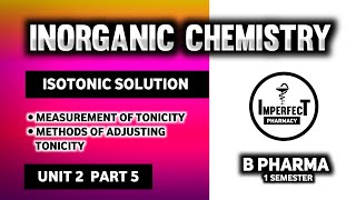 Isotonic Solution  Measurment Of Tonicity  Methods Of Adjusting Tonicity  B Pharma 1st Semester [upl. by Dnumde521]