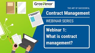 Webinar 1 What is contract management [upl. by Odraner]