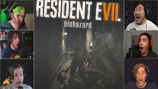 Gamers Reactions to the Jack Baker Breaking the Wall Jumpscare  Resident Evil 7 Biohazard [upl. by Zingale]