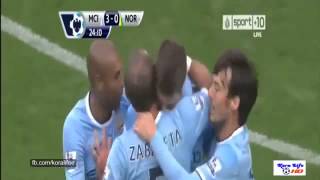 Manchester City vs Norwich City 7 0 All Goals Highlights 02112013 [upl. by Edelson]