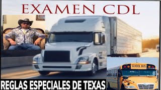 REGLA ESPECIAL DE TEXAS  EXAMEN TEORICO CDL 2023 VIDEO ACTUALIZADO AL 100 [upl. by Augustina]