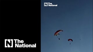 Watch as two paragliders collide midair in Turkey [upl. by Barnett]