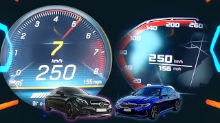 ACCELERATION BATTLE  MERCEDES BENZ C43 AMG VS BMW M340i G20  0250 [upl. by Atnahc]