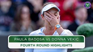 An edge of your seat thriller  Paula Badosa vs Donna Vekic  Highlights  Wimbledon 2024 [upl. by Dat900]