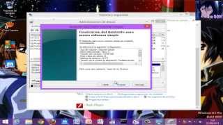 crear particiones de Disco duro en windows 8 y 81 [upl. by Fitzgerald]