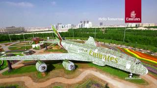 Emirates A380 at Dubai Miracle Garden  Emirates Airline [upl. by Stanley367]