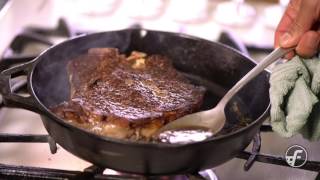 How To Make Pan Seared ButterBasted Steak [upl. by Siramed]