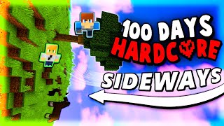 We Survived 100 Days with Sideways Gravity in Hardcore Minecraft [upl. by Silvano366]