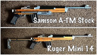 Samson ATM folding Stock Unboxing and Install on Ruger Mini 14 [upl. by Jehias68]