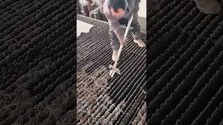 Clearing process of molten iron slag from cutting steel plates [upl. by Raymonds136]