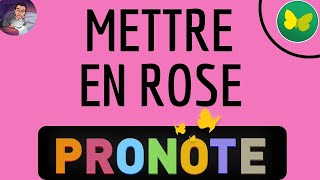 PRONOTE en ROSE comment mettre et avoir Pronote en rose [upl. by Julietta651]