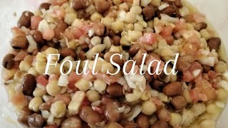 Foul Medames Salad Recipe Lebanese Style [upl. by Lorou]