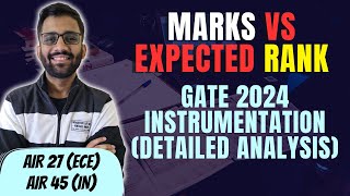 GATE 2024 INSTRUMENTATION IN  Marks vs Expected Rank  Detailed Analysis [upl. by Henigman]