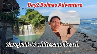 DIY travel Day2 CaveFalls and beach Bolinao Pangasinan [upl. by Aitsirhc]