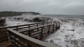 Crazy waves at Pemaquid Beach Maine  January 13 2024 [upl. by Kaitlin]