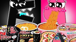 Convenience Store BLACK PINK Food Mukbang x Alphabet Lore Animation  Mukbang ASMR [upl. by Eimmac]