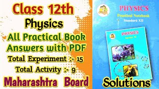 Class 12th Physics All Practical Book Answers  Maharashtra Board [upl. by Aiyot]