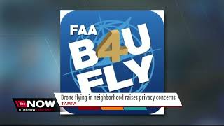 Drone causes privacy concerns for people living in a Tampa neighborhood [upl. by Ecinev792]