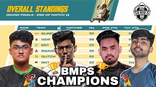 🏆BMPS Points Table  Winners  Champions  Overall standings  Pro Series Lan Event [upl. by Wilscam114]