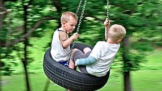 How To Build A Tire Swing [upl. by Aihsotan]