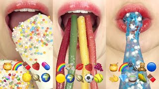 asmr 1HOUR EMOJI FOOD MUKBANG CHALLENGE RELAXING amp SLEEP 1시간 이모지 먹방 챌린지 모음집 eating sounds [upl. by Oek]