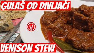 Gulaš od divljači jelen i divlja svinja ▪️ Venison Stew deer and wild boar [upl. by Esidnac]