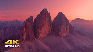 Tre Cime di Lavaredo  Dolomiti di Sesto by drone 4K [upl. by Ecnar68]