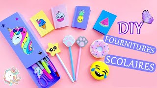 10 DIY FOURNITURES SCOLAIRES  Bricolage facile  Trousse à crayons décoration de stylos et plus [upl. by Jansen]