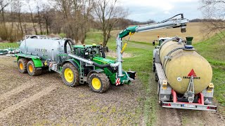 Terra Gator 1603 beim Kalk streuen  John Deere 6250R mit Joskin VOLUMETRA beim Gülle ausbringen [upl. by Iago]