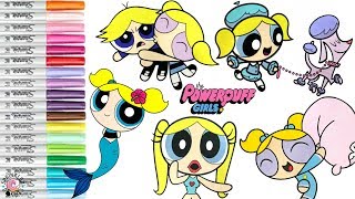 Powerpuff Girls Coloring Book Compilation Best of Bubbles PPG  SPRiNKLED DONUTS [upl. by Dnomra460]