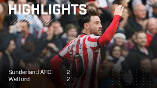 Roberts Stunner Levels It  Sunderland AFC 2  2 Watford  EFL Championship Highlights [upl. by Varini]