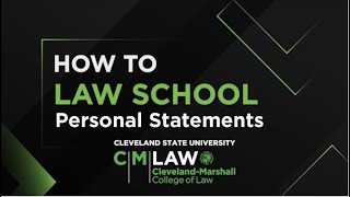 How to Choose a Law School Personal Statement Topic [upl. by Airotcivairam]