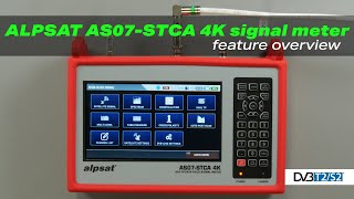 Alpsat AS07STCA4K – DVBT DVBT2 DVBS DVBS2 signal meter  feature overview [upl. by Soinotna232]