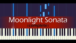 Piano Sonata No 14 quotMoonlightquot Complete  BEETHOVEN [upl. by Janifer]