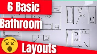 6 Basic Bathroom Layouts  What Works Best amp What Doesnt Make Sense [upl. by Khajeh]