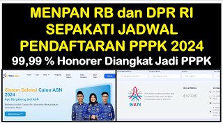 PENDAFTARAN PPPK 2024 SEGERA DIBUKA JADWAL SELEKSI PPPK 2024 TELAH DISEPAKATI MENPAN RB DAN DPR RI [upl. by Gael]